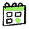 Calendar icon with a green marked day